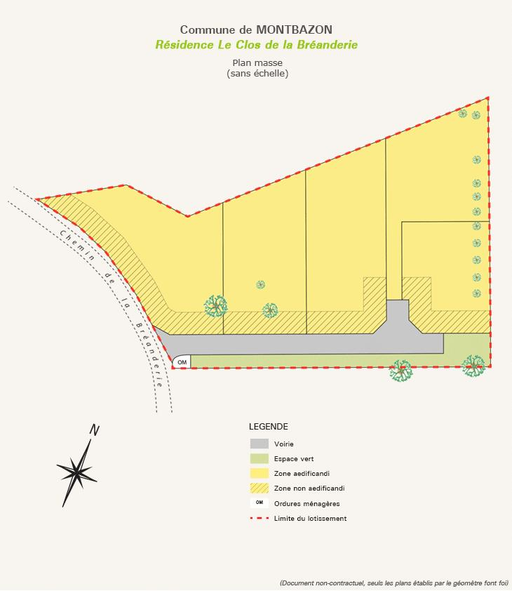 Plan de masse CHEMIN DE LA BREANDERIE 