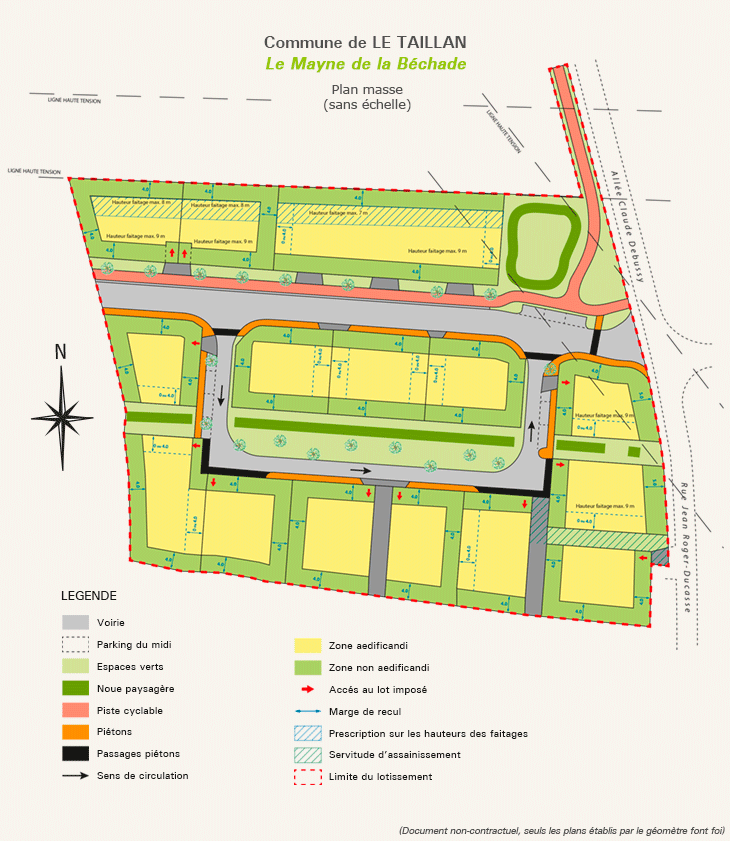 Plan de masse Le Mayne de la Beychade 