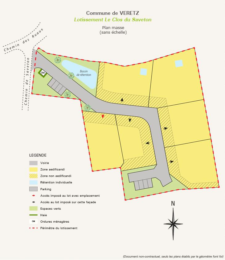 Plan de masse Le Clos du Saveton 
