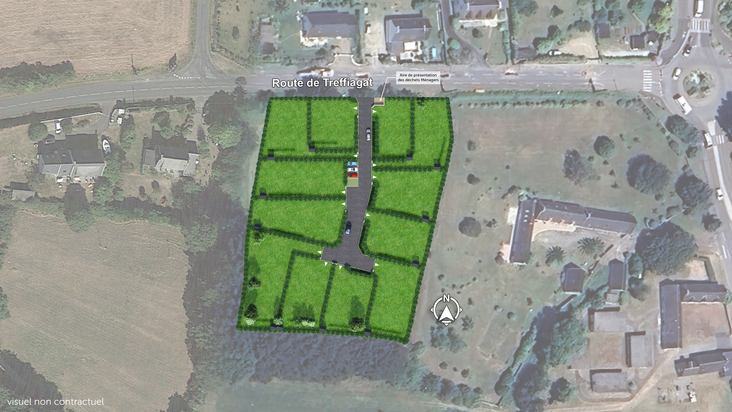 Plan de masse Résidence de Kérandraon (route de Treffiagat) 